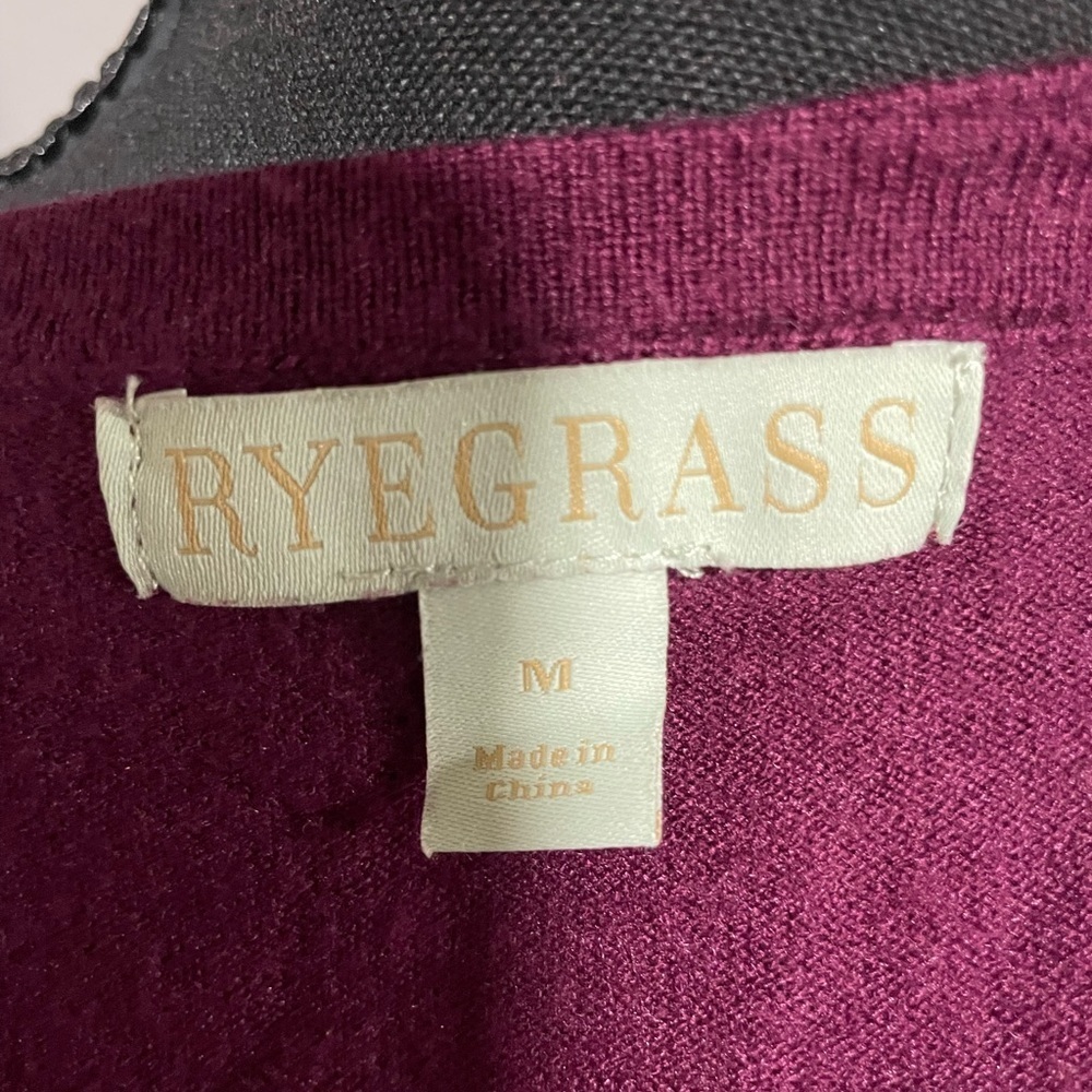 Ryegrass Elegant V-Neck Wrap Sweater - Deep Purple - Picture 3 of 9